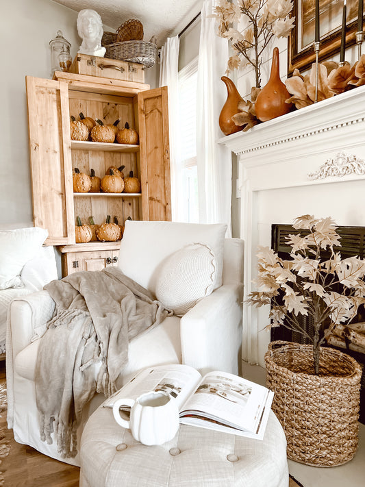 Fall Cottage Pumpkin Cabinet