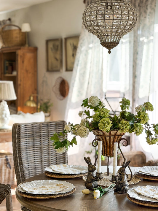 Spring Cottage Bunny Decor with Decor Steals