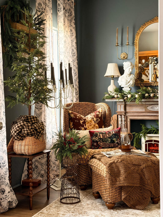 A Warm Welcome: Creating a Cottage Christmas Living Room Entry, the Krystle Way