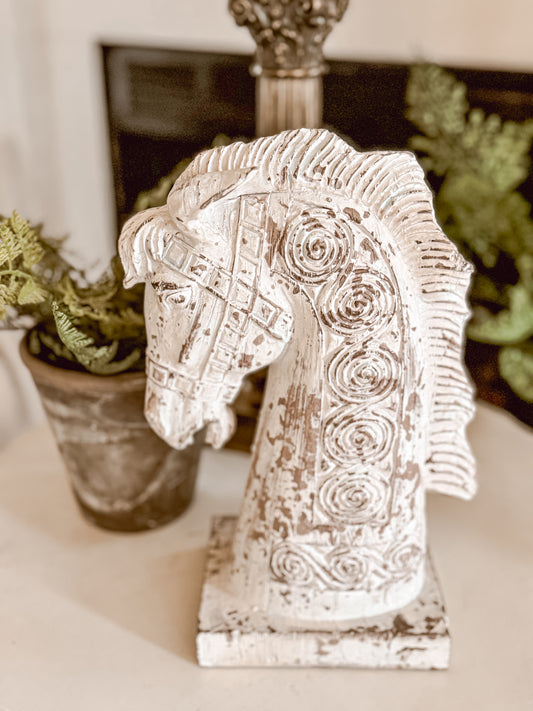 Distressed Horse Head Decor